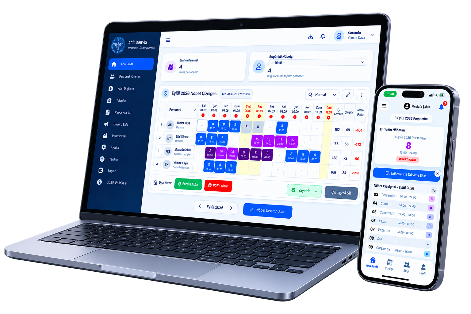 NYSpro web yönetim paneli ve mobil uygulama ekranı